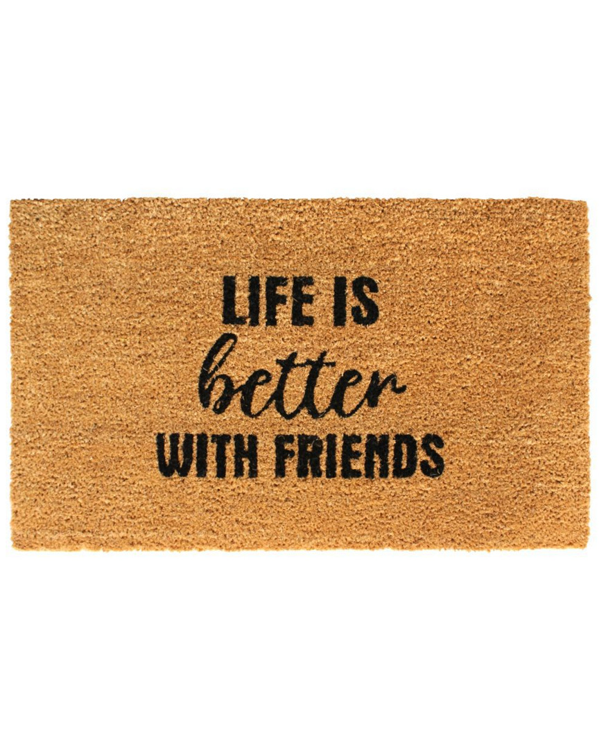 Rug Smith Rugsmith Natural Life Is Better With Friends Doormat