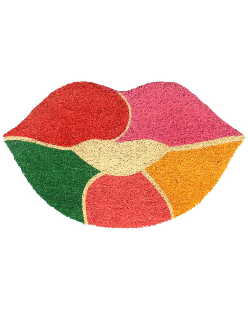 Rug Smith Bleach Colorful Lips Doormat In Beige