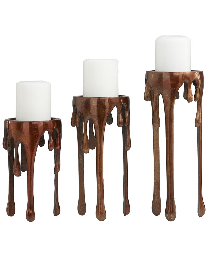 Peyton Lane Copper Aluminum Metal Abstract Pillar Decorative C