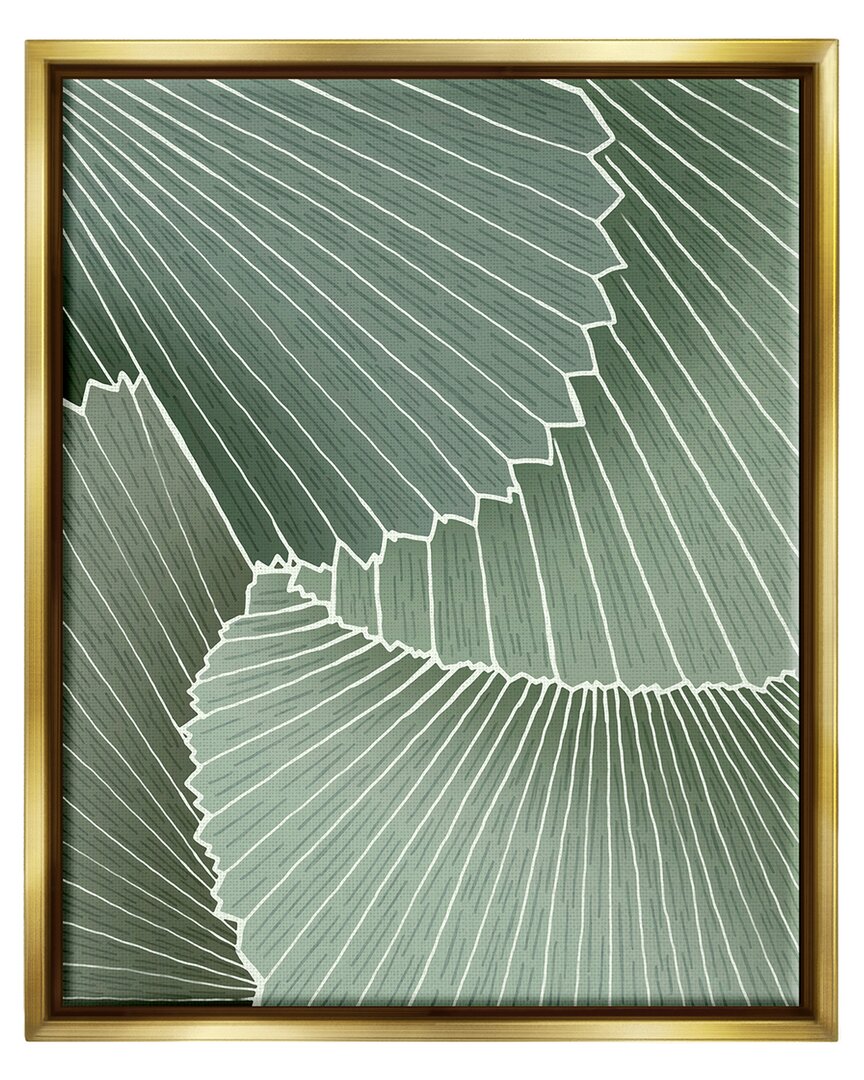 Stupell Modern Abstract Patterned Leaves Framed Floater Canvas Wall Art By Ziwei Li