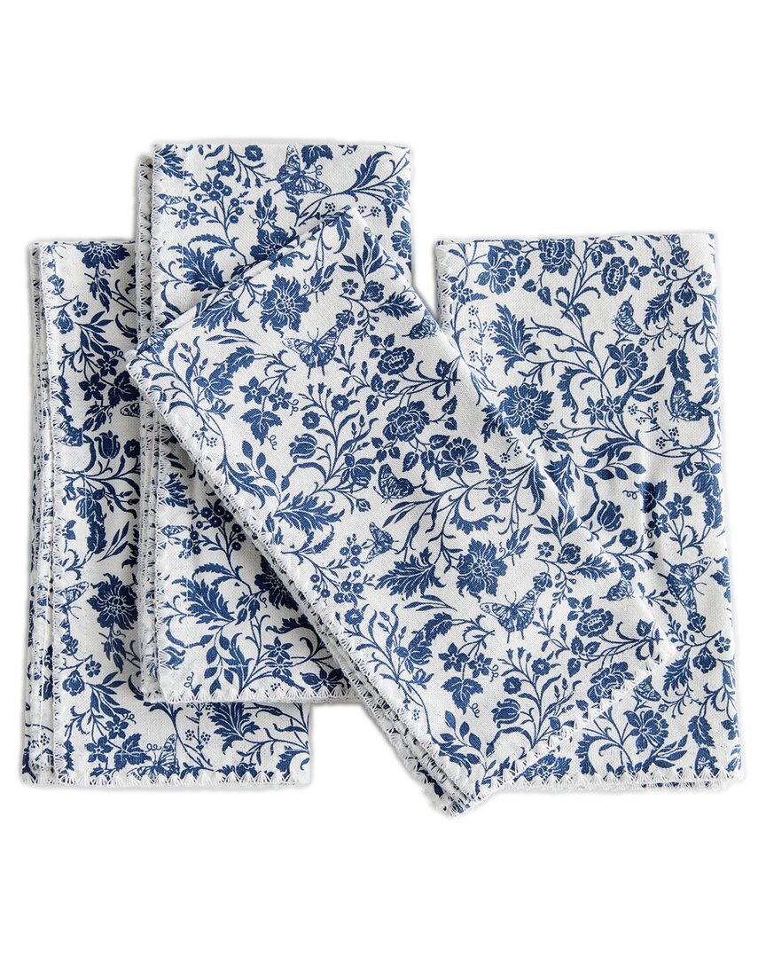 Napa Home & Garden Set Of 4 Bella Napkins In Blue