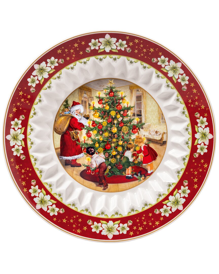 Villeroy & Boch Christmas Toy's Fantasy Santa Brings Gifts Large Bowl In Multi