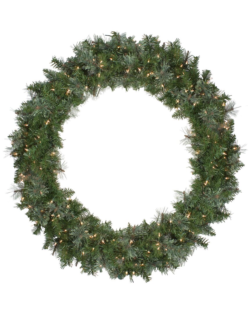 Northern Lights Northlight Pre-lit Mixed Cashmere Pine Artificial Christmas Wreath - 48-in  Clear Lights In Green