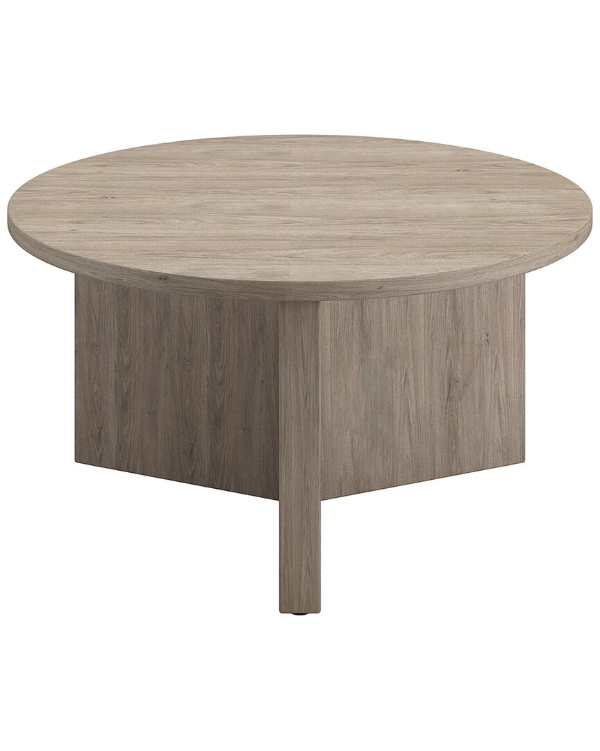 Abraham + Ivy Anders 32 Wide Round Coffee Table In Grey