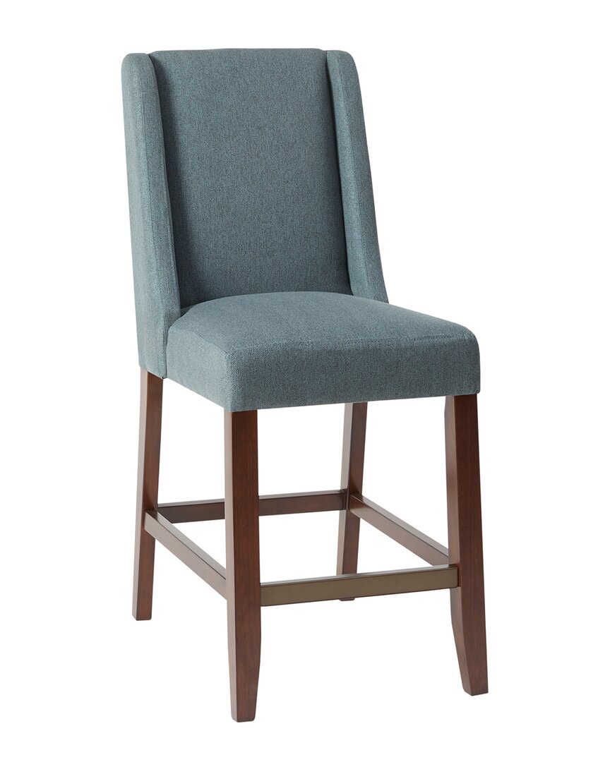 Shop Madison Park Brody Wing Counter Stool In Blue
