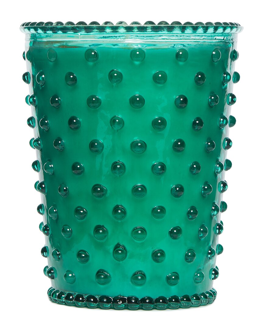Simpatico Marine Hobnail Glass Candle In Aqua