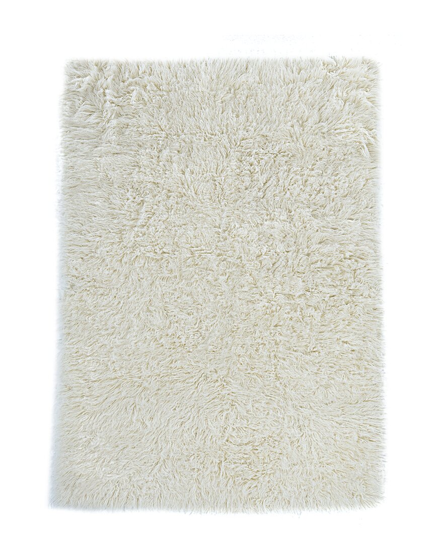 Linon New Flokati 1400gr Wool Area Rug In Beige