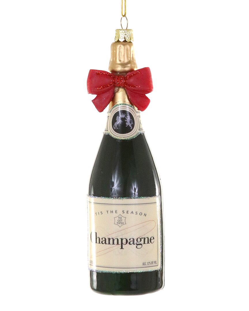 Cody Foster & Co. Champagne With Bow Ornament In Black