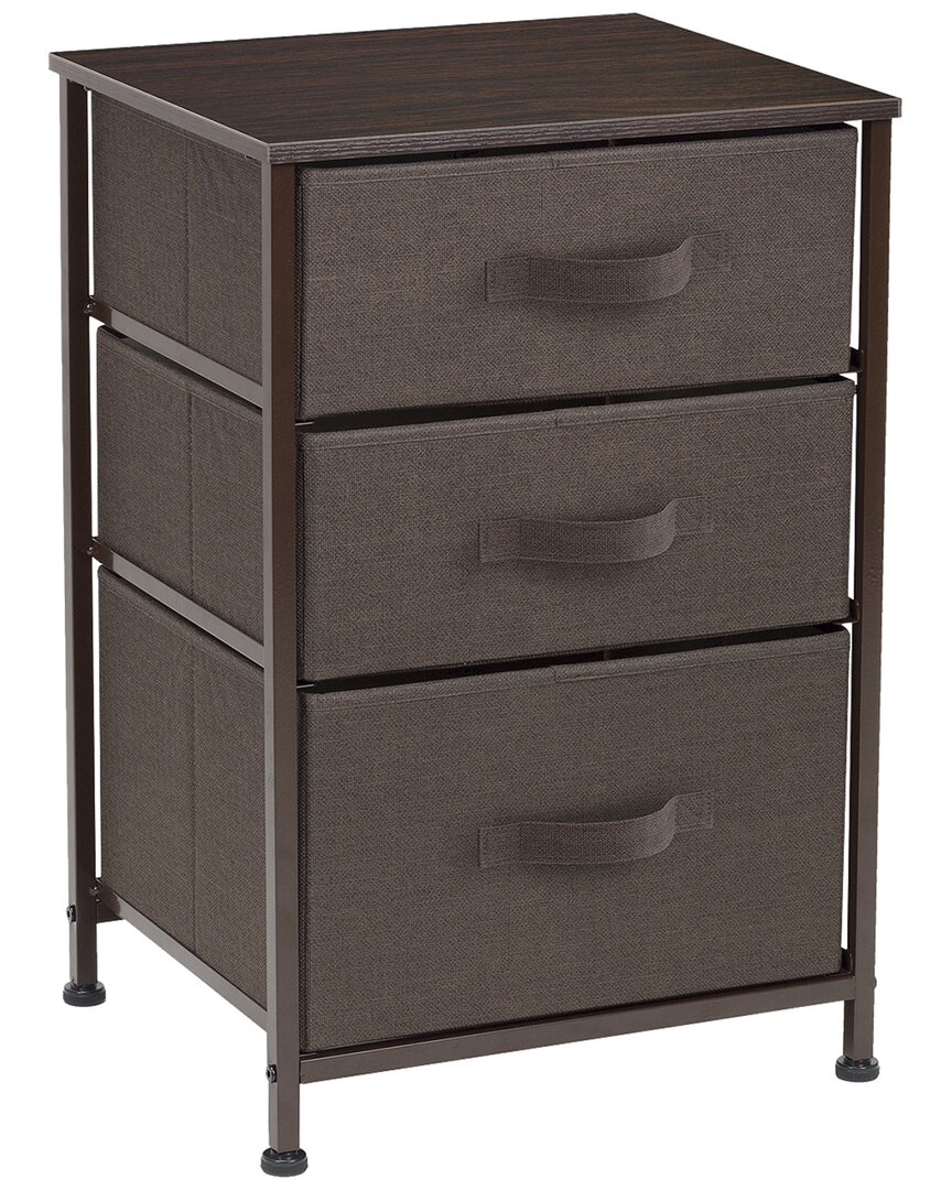 Shop Sorbus 3 Drawer End Table In Brown