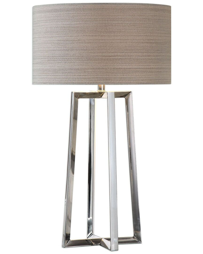 Shop Uttermost Keokee Stainless Steel Table Lamp In Silver