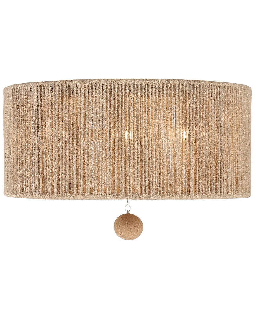 Crystorama Jessa 3 Light Burnished Silver Ceiling Mount In Silver