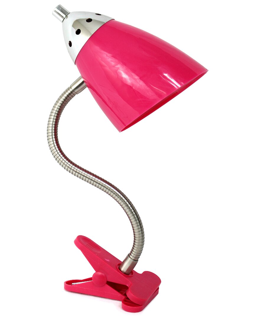Lalia Home Laila Home Flossy Flexible Gooseneck Clip-light Desk Lamp In Pink