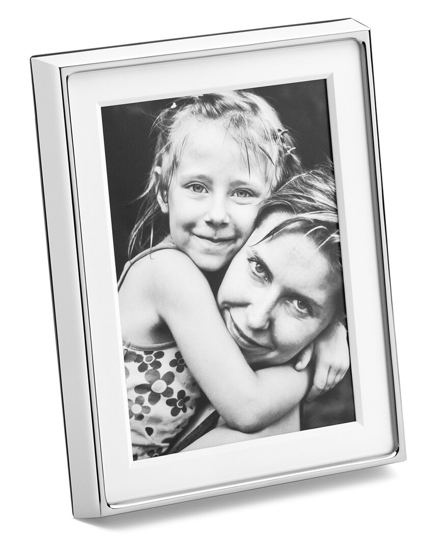 Georg Jensen Deco Medium 5x7 Photo Frame In Silver