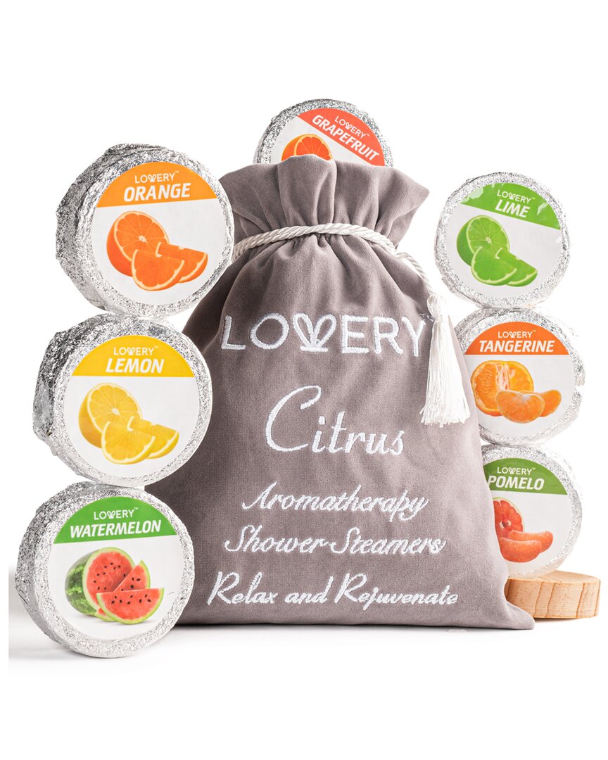 Lovery Essential Oil Shower Steamer Set, 7 Citrus Flavors Vapor Shower Tablets In Multi