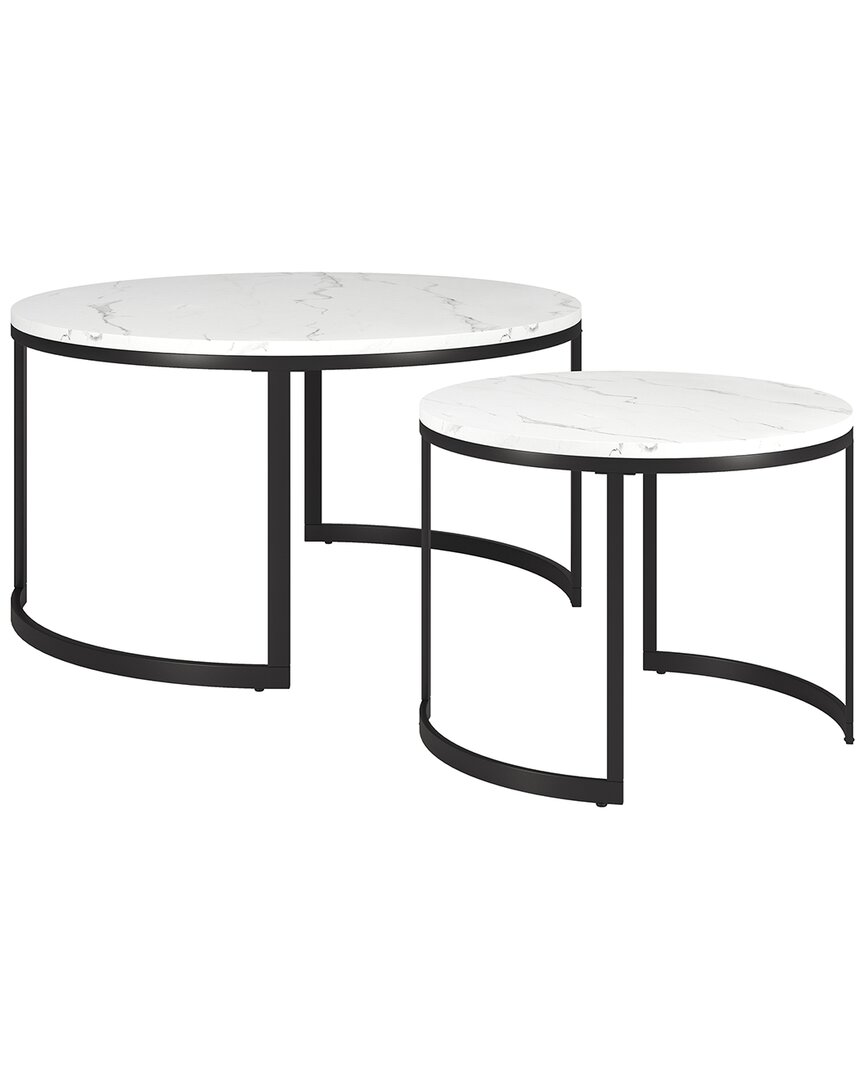 Abraham + Ivy Mitera Round Nested Coffee Table In Black