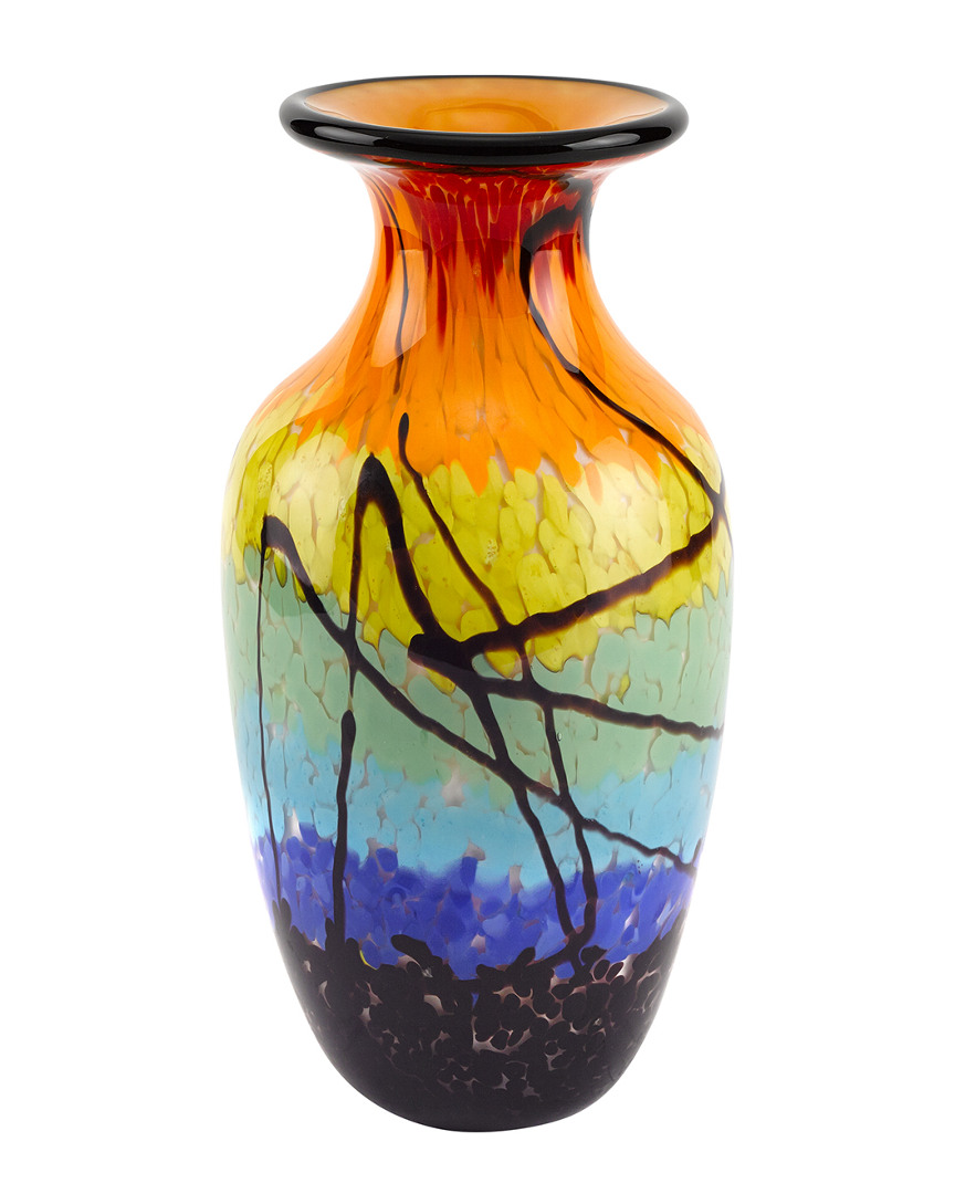 Badash Crystal Allura Murano Style Art Glass Urn Shaped Vase
