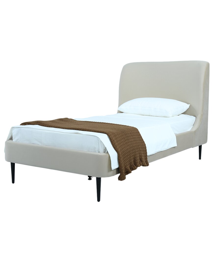 Manhattan Comfort Heather Twin Bed In White
