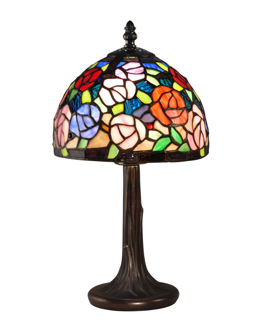 Dale Tiffany Carnation Accent Table Lamp In Multi