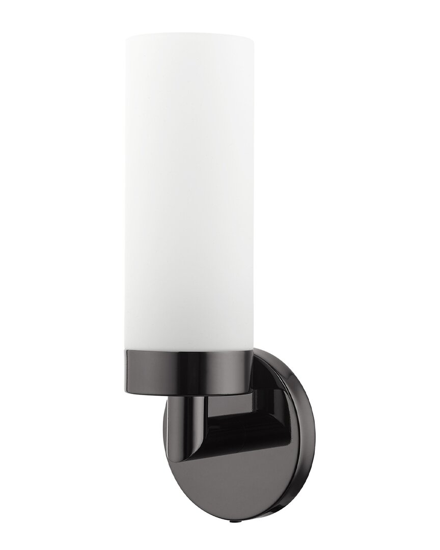 Livex Lighting 1-light Black Chrome Ada Single Sconce