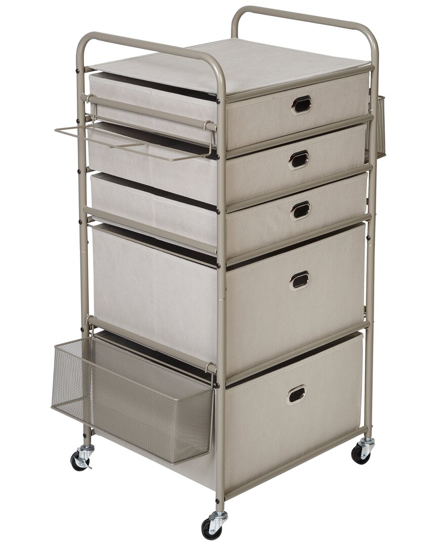 Honey-can-do Gift Wrap And Craft Storage Cart In Grey