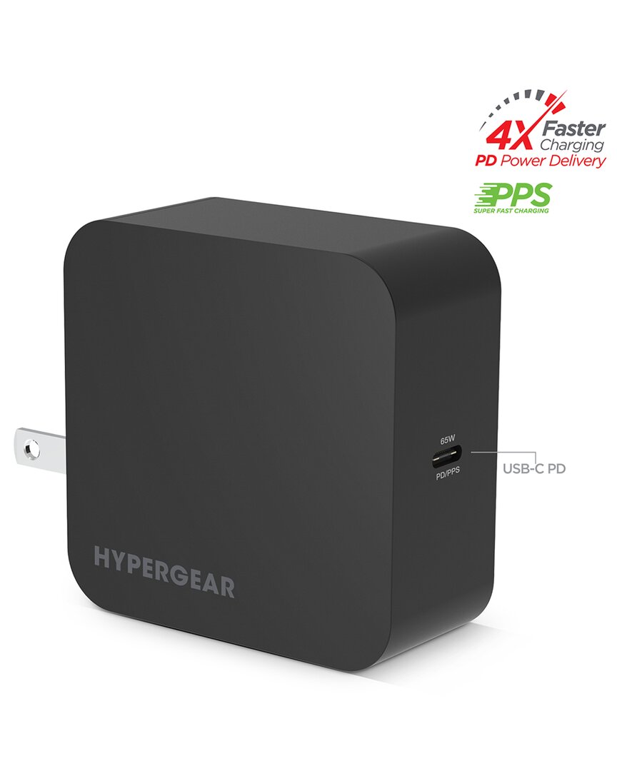 Hypergear Speedboost 65w Usb-c Pd/pps Laptop Charger In Black