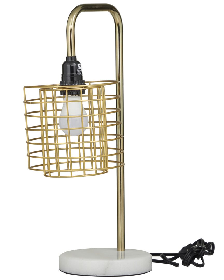 Peyton Lane Industrial Metal Gold Table Lamp