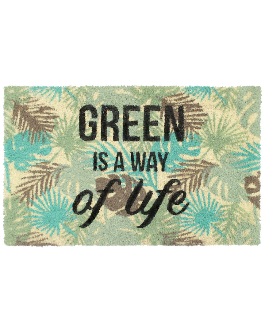 Master Weave Green Way Of Life Coir Doormat