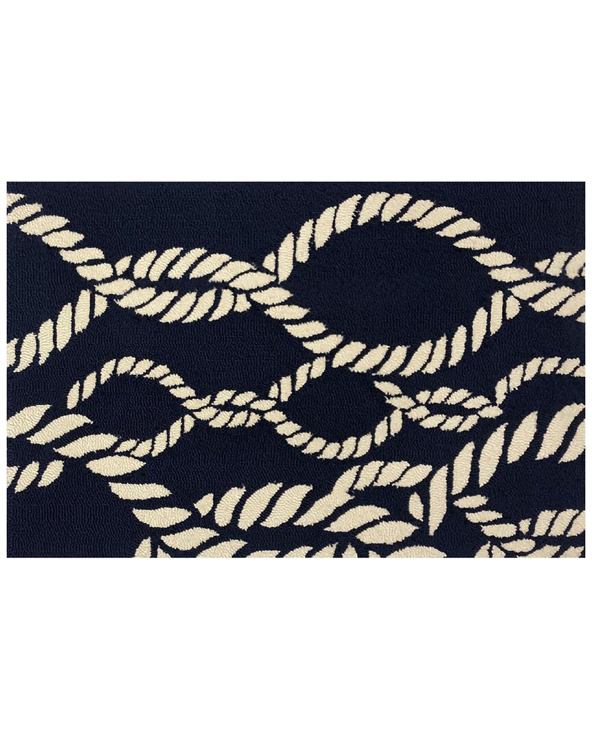 The Rug Market Twister 30x48in Doormat In Indigo