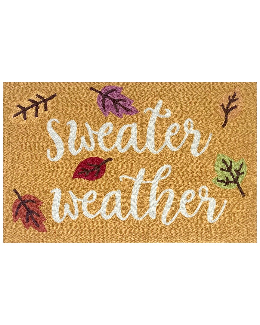 The Rug Market Sweater Weather 24x36in Doormat In Yellow