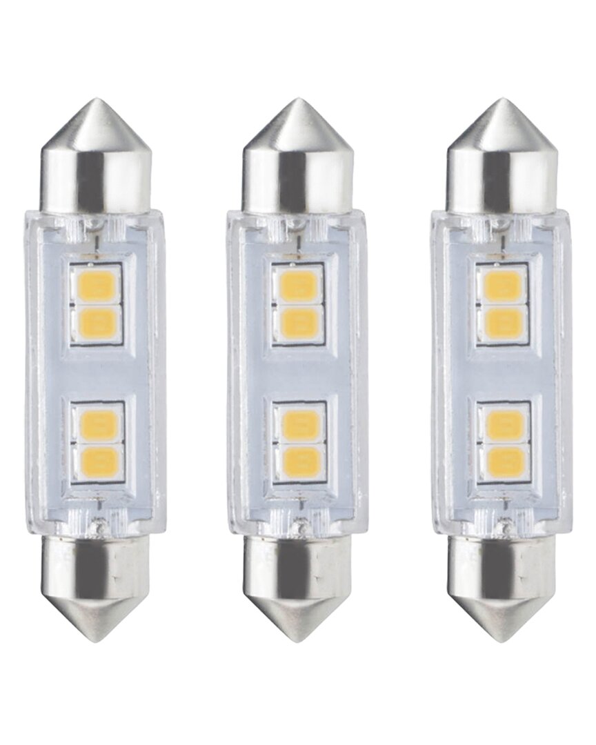 Bulbrite Pack Of 3-led Mini T3 Festoon Base 24v Light Bulb 20 Watt