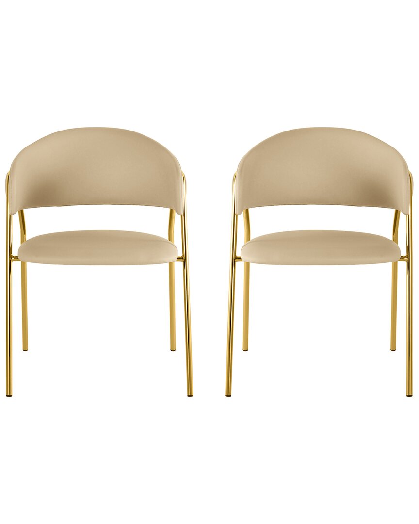 Tov Furniture Set Of 2 Lara Dining Chairs In White