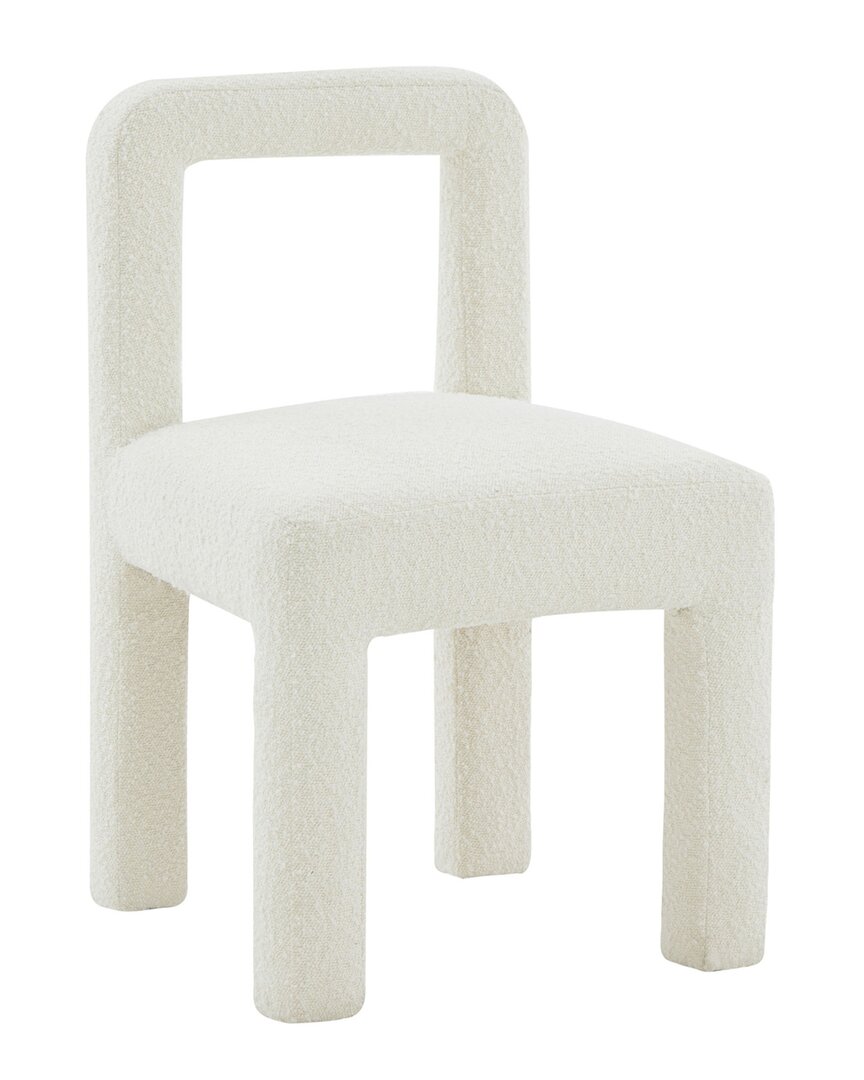 Tov Furniture Hazel Boucle Dining Chair In White