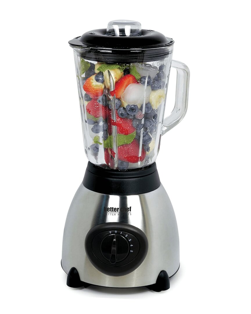 Better Chef 500-watt 5-speed Stainless Base Glass Jar Blender