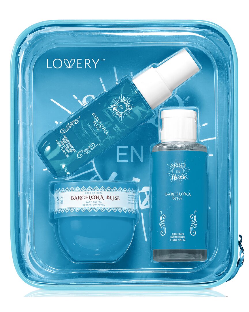 Lovery 4pc Barcelona Bliss Bath & Body Care Gift Set In Blue