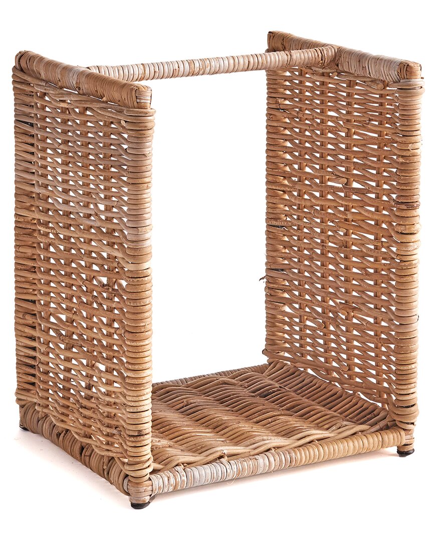 Napa Home & Garden Short Log Basket In Gray