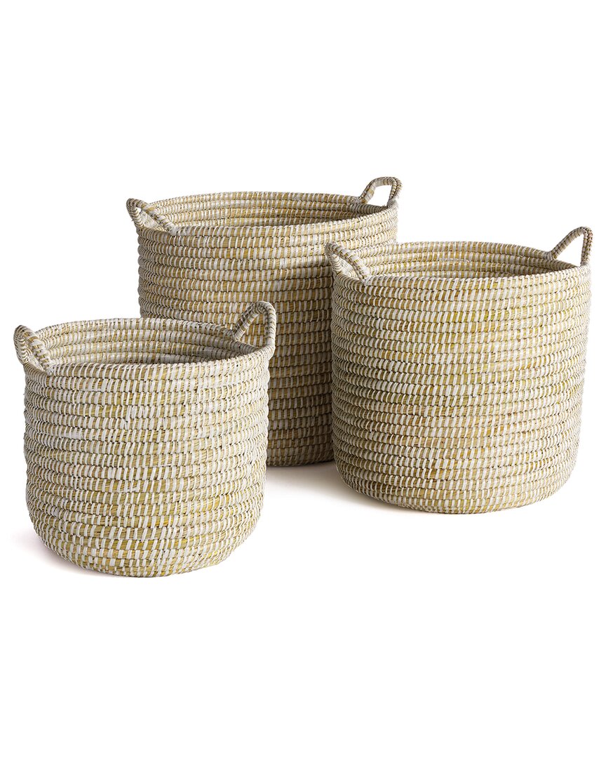 Napa Home & Garden Rivergrass Round Baskets In White