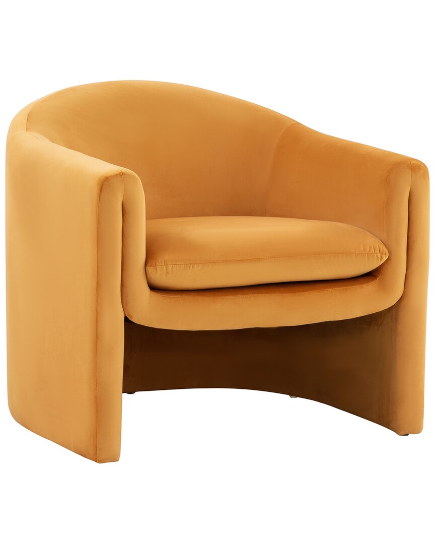 Safavieh Couture Laylette Velvet Accent Chair In Pumpkin