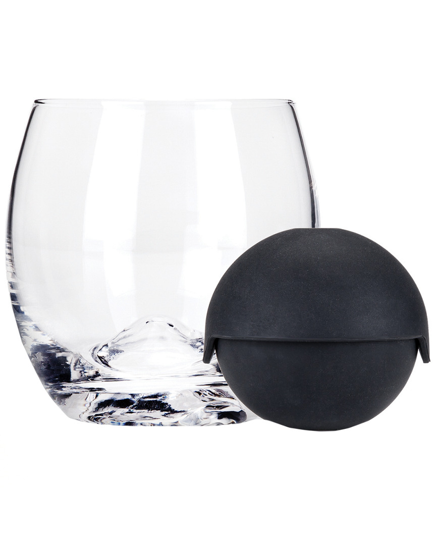 Viski Glacier Rocks Ice Ball Mold And Tumbler Set