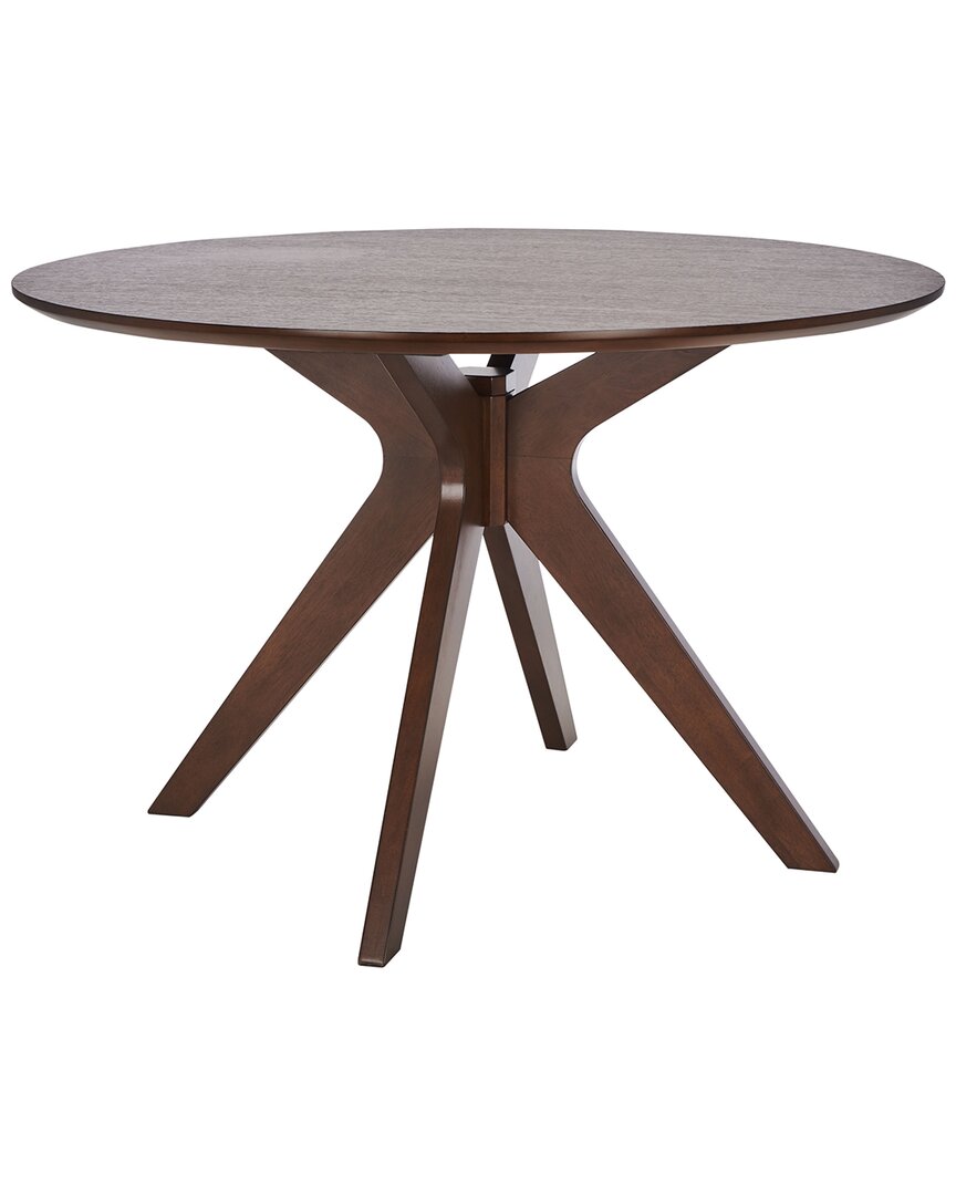 Safavieh Couture Carolee 46in Round Dining Table In Brown