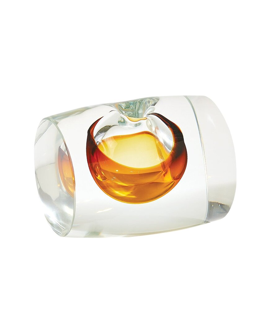 Global Views Barrel Vase In Brown