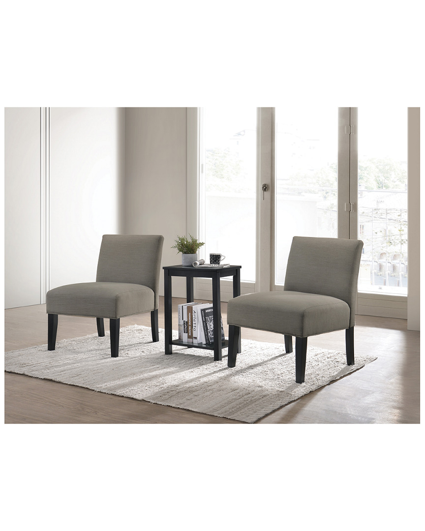 Acme Furniture Genesis 3pc Pack Chair & Table In Burgundy