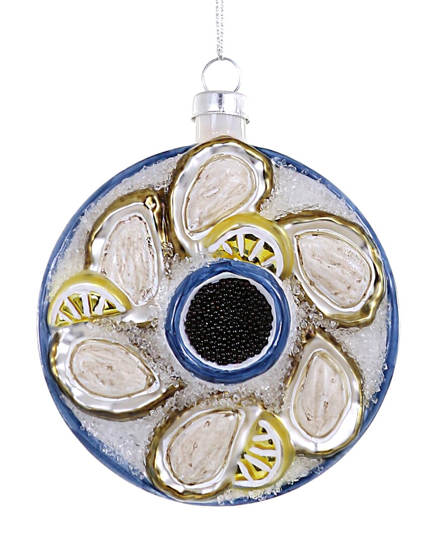 Cody Foster & Co. Plated Oyster Ornament In Multi