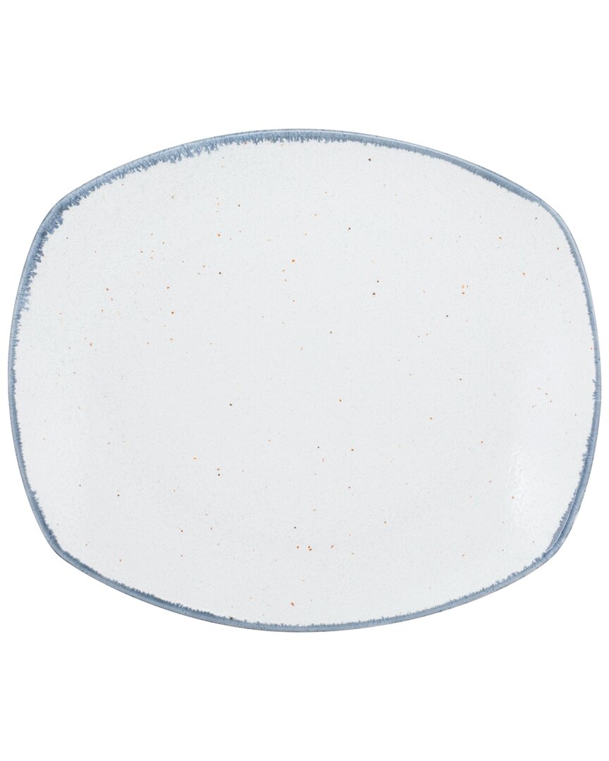 Ten Strawberry Street Set Of 3 Arctic 12x10 Rectangular Platters In White