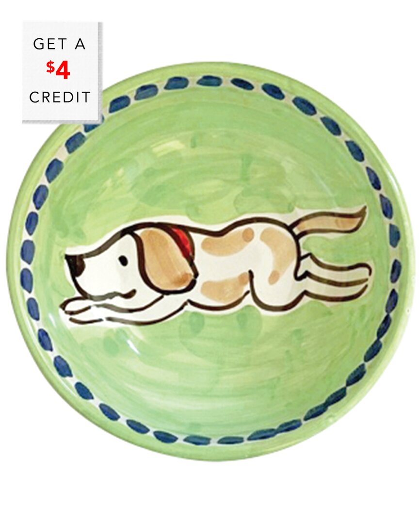 Vietri Campagna Cane Olive Oil Bowl With $4 Credit In Green