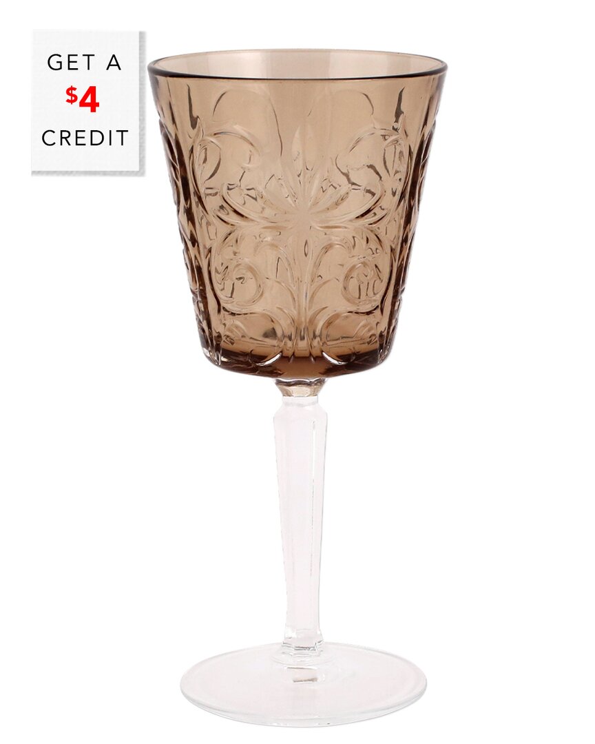 Shop Vietri Barocco Wine Glass With $4 Credit In Multicolor