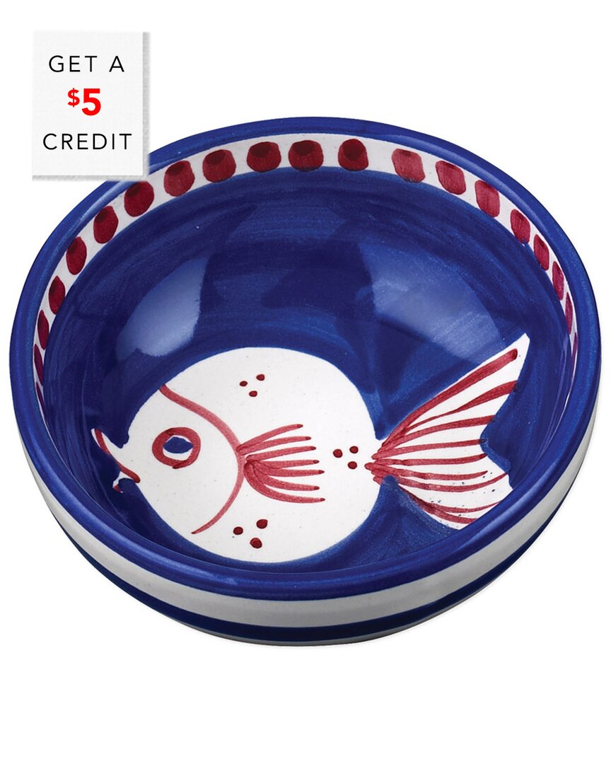 Vietri Campagna Pesce Olive Oil Bowl With $4 Credit In Navy