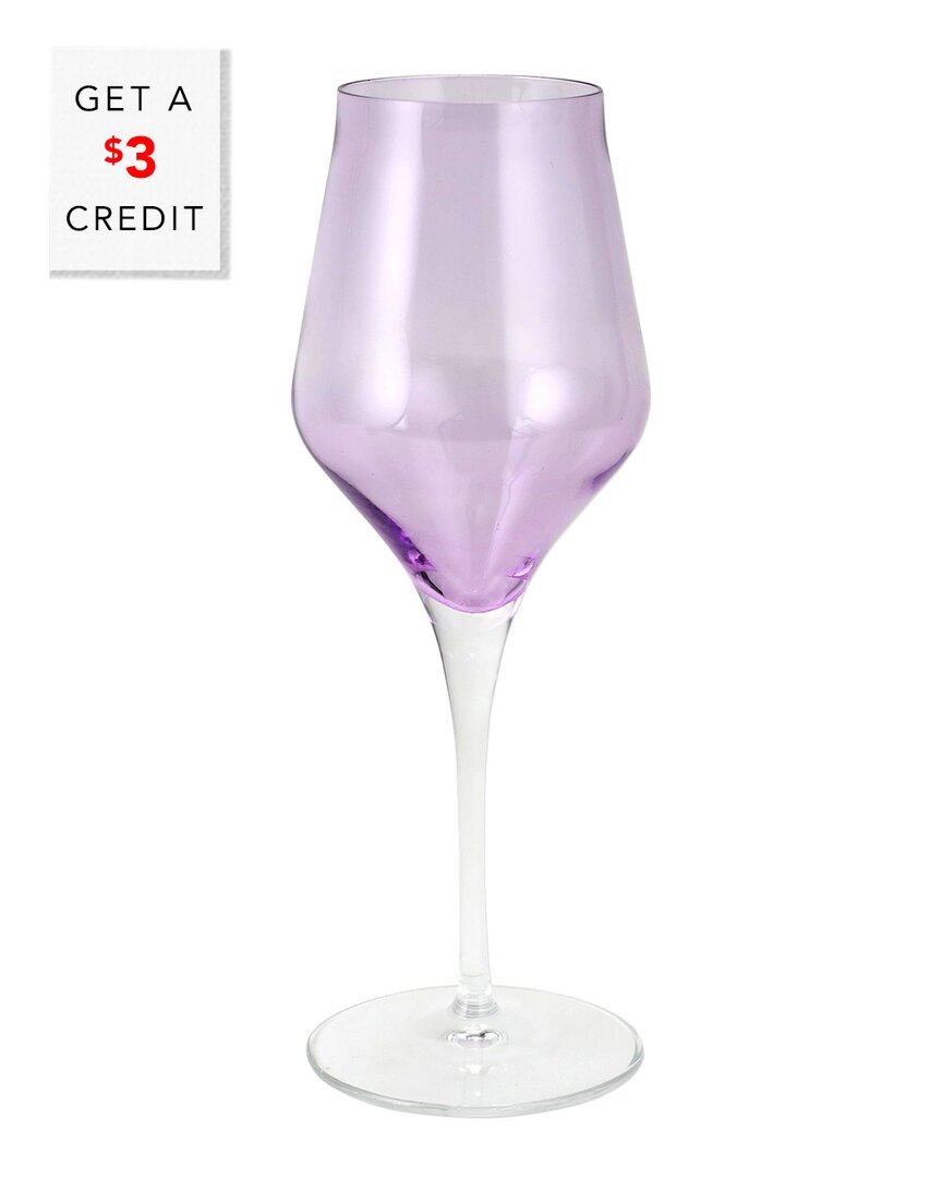 Shop Vietri Contessa Lilac Wine Glass With $3 Credit