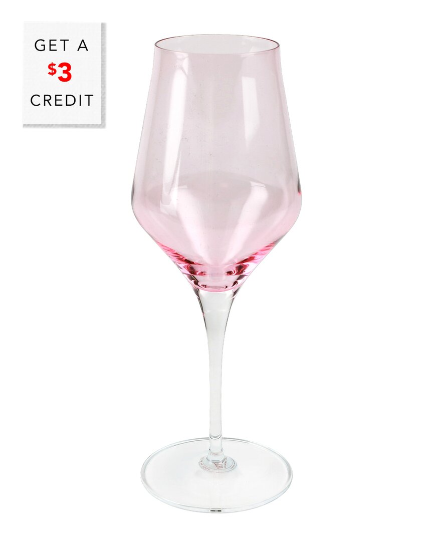 Vietri Contessa Pink Water Glass With $3 Credit