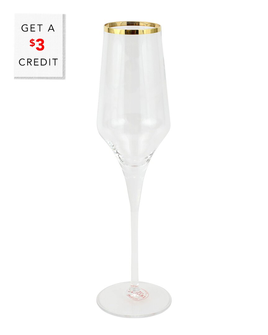 Shop Vietri Contessa Gold Champagne Glass With $3 Credit