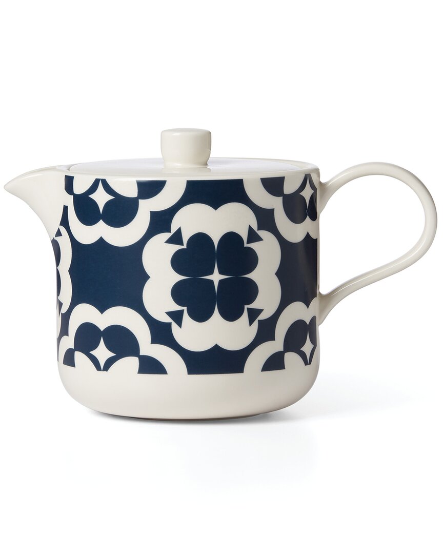 Shop Kate Spade New York Elegant Geo Teapot In Blue